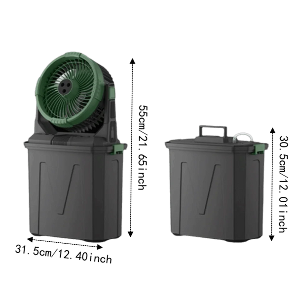 Portable Misting Fan with 20000mAh Battery, Remote & Triple Nozzles
