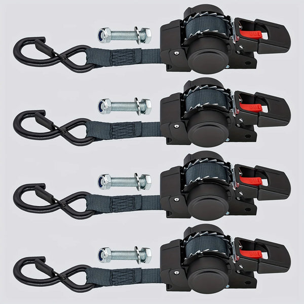 Automatic Retractable Ratchet Tie-Down Strap – Self-Tensioning Cargo & Luggage Securing Belt