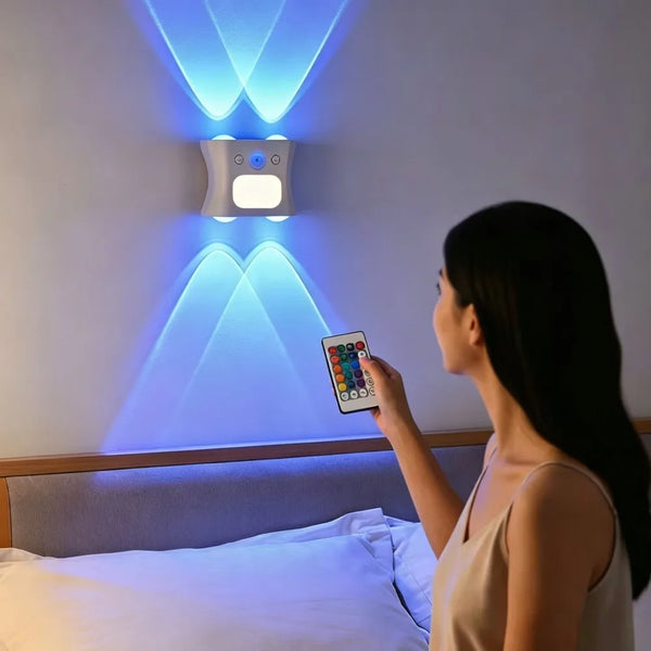 RGB Motion Sensor Night Light – 16 Color Remote Control LED Atmosphere Lampd