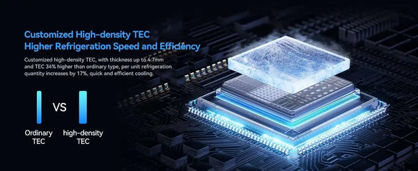 30W Magnetic Liquid Cooling Fan with RGB Lighting & AI Temperature Control for Mobile Phones and Tablets