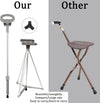 Folding Stool Cane – 2-in-1 Walking Stick & Portable Seat for Seniors