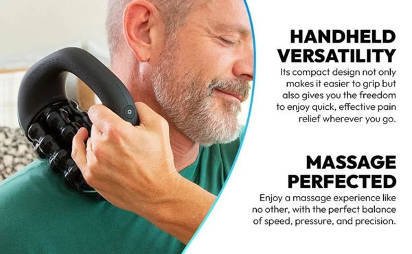 Mini Rolling Percussive Massager – Deep Tissue Muscle Recovery & Whole Body Pain Relief