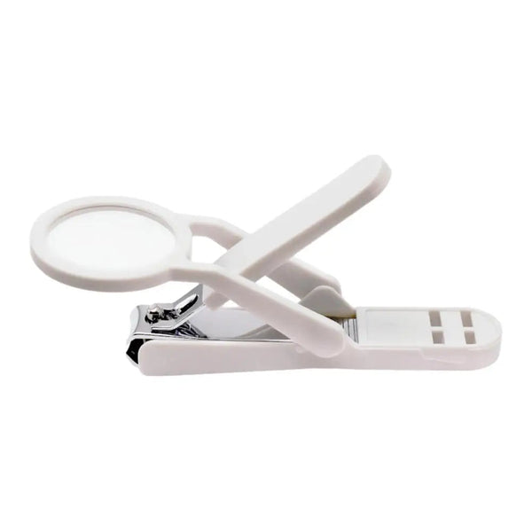 Nail Clipper with Magnifying Glass – Anti-Splash Stainless Steel Nail Trimmer for Elderly & Home Use