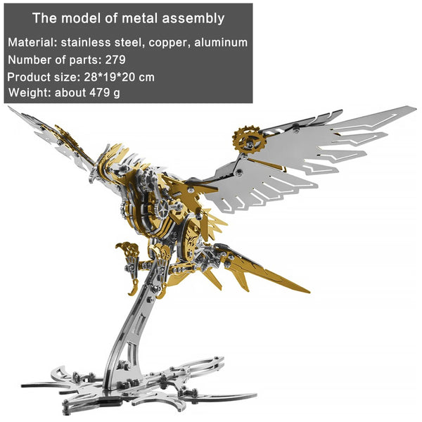 DIY Assembly 3D Metal Mechanical Model Kit – Scorpion, Cheetah, Wasp, Falcon, Pterosaur & Phoenix