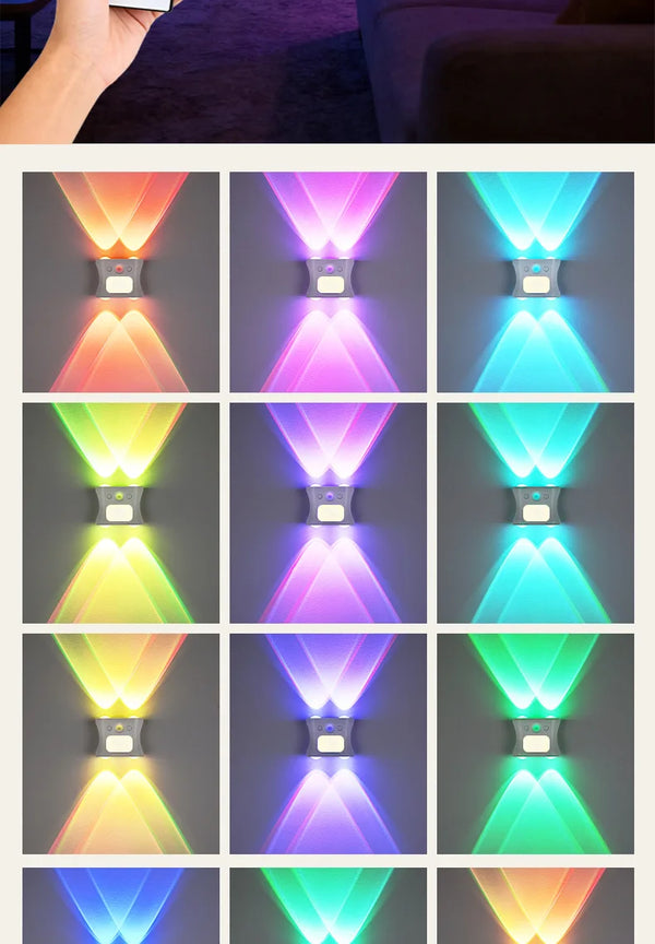 RGB Motion Sensor Night Light – 16 Color Remote Control LED Atmosphere Lampd