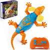Remote Control Wall Climbing Gecko Toy with LED Eyes & Rechargeable Battery