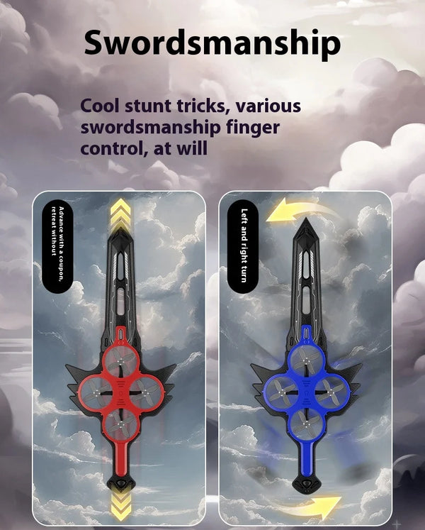 Hand-Gesture Controlled Flying Sword Toy Drone – Sword-Shaped RC Airplane with 360° Flip