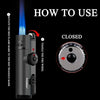 JOBON 4-Torch Jet Windproof Inflatable Lighter – Metal Flint Grinding Wheel Gas Lighter