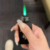Rotating Dice Playing Cards Windproof Green Flame Gas Lighter – Novelty Collectible Pocket Lighter