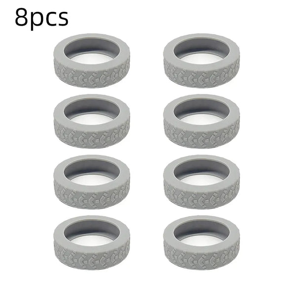 Suitcase Wheel Protection Covers – Silent Rubber Luggage Caster Covers - (8PCS )