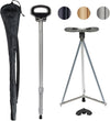 Folding Stool Cane – 2-in-1 Walking Stick & Portable Seat for Seniors