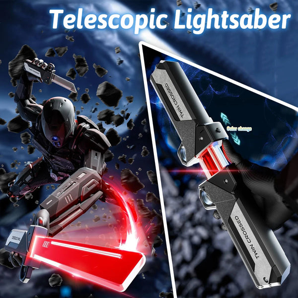 Double-Bladed Lightsaber Sword Toy – Luminous Interactive Cosplay Light Sword for Kids & Adults