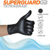 Industrial Black Nitrile Gloves – 8Mil Heavy Duty Disposable Diamond Textured Latex-Free Gloves
