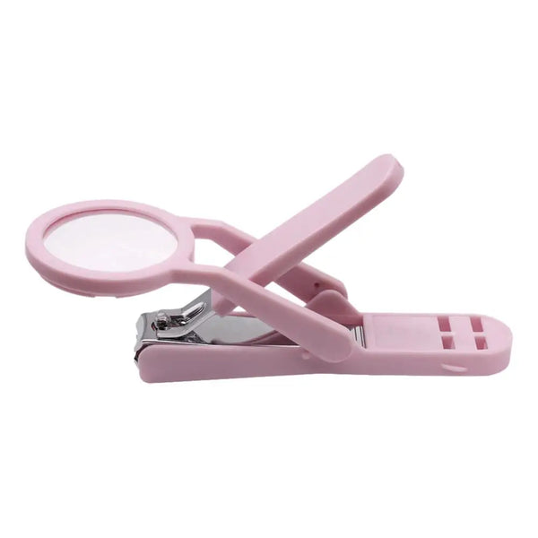 Nail Clipper with Magnifying Glass – Anti-Splash Stainless Steel Nail Trimmer for Elderly & Home Use
