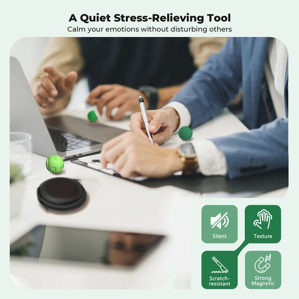 Silicone Magnetic Sensory Balls – Silent Stress Relief Fidget Desk Toys