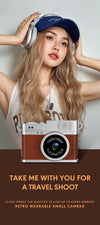 Retro Mini Digital Camera – 1080P Full-HD Video Recorder with LED Fill Light and 0.96" IPS Screen