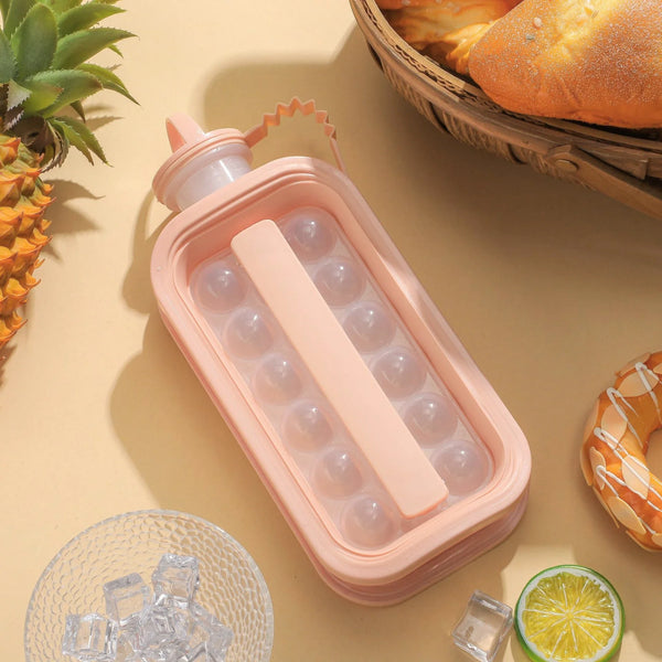 Portable 2-in-1 Folding Ice Maker Water Bottle – Ice Cube Mold & Drink Container