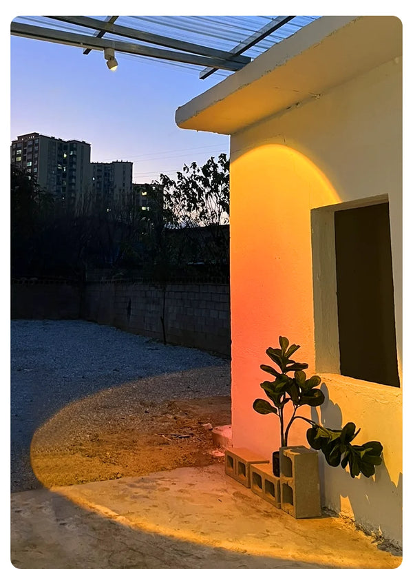 LED Sunset Lamp – Adjustable COB Spotlight Wall Washing Ceiling Light for Living Room & Bedroom
