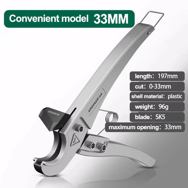 Ratcheting PVC Pipe Cutter with Precision Cutting & Lightweight Design