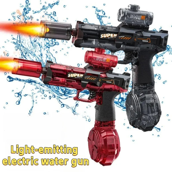 LED Electric Water Gun – Automatic Water Pistol with Lights for Summer Outdoor Fun
