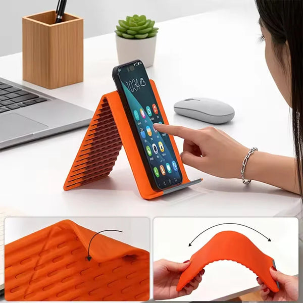 Foldable Silicone Phone Stand – Bendable, Multi-Angle Adjustable Holder