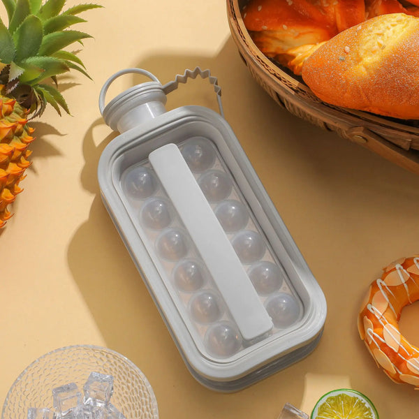 Portable 2-in-1 Folding Ice Maker Water Bottle – Ice Cube Mold & Drink Container