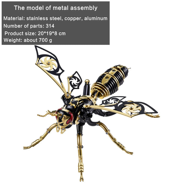 DIY Assembly 3D Metal Mechanical Model Kit – Scorpion, Cheetah, Wasp, Falcon, Pterosaur & Phoenix