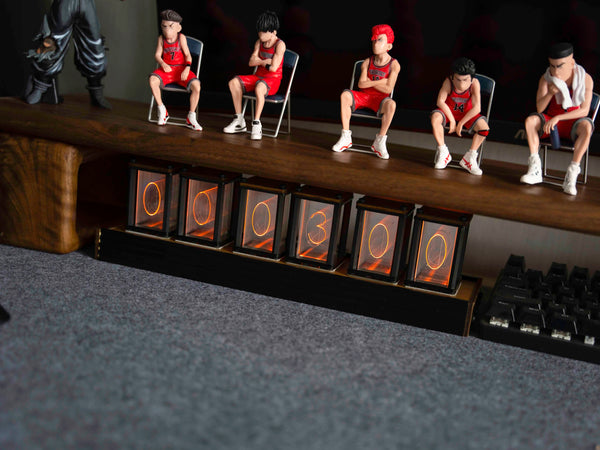 Luxury Nixie Glow Tube Clock – Wood DIY RGB Digital Desk Clock