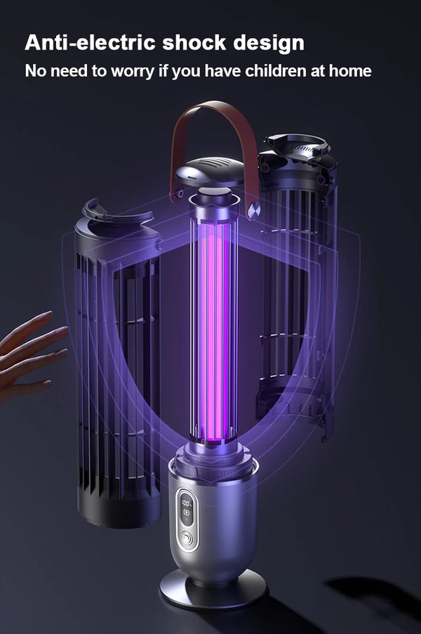 USB Rechargeable Mosquito Killer Lamp – Electric Shock UV Bug Zapper for Indoor & Outdoor Use