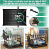 2-Tier Kitchen Dish Drying Rack – Metal Countertop Drainer with Drip Tray