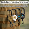 Retractable Keychain 2-Pack with Tactical Badge Reel & Steel Cord