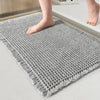 Microfiber Waffle Bath Mat – Absorbent Non-Slip Tassel Bathroom Rug