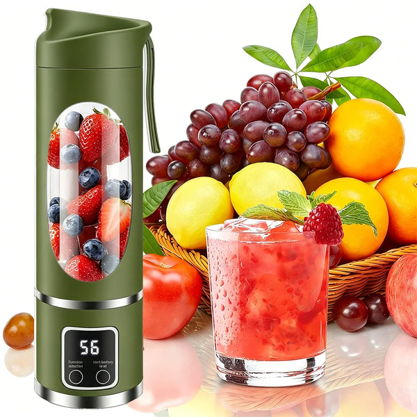 450ml Portable Juicer Blender Cup – 12-Blade Rechargeable Smoothie Maker