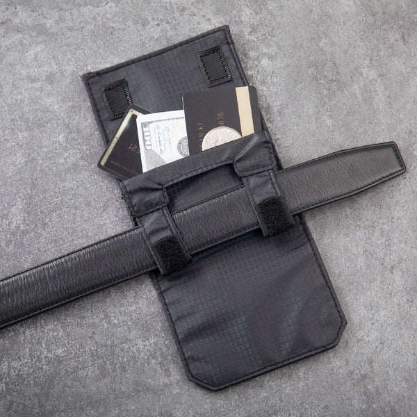 Anti-Theft RFID Blocking Travel Pouch Money Belt Bag for Men & Women