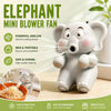 Mini Clip-On Cup Fan with Portable Cooling & Cute Cartoon Design