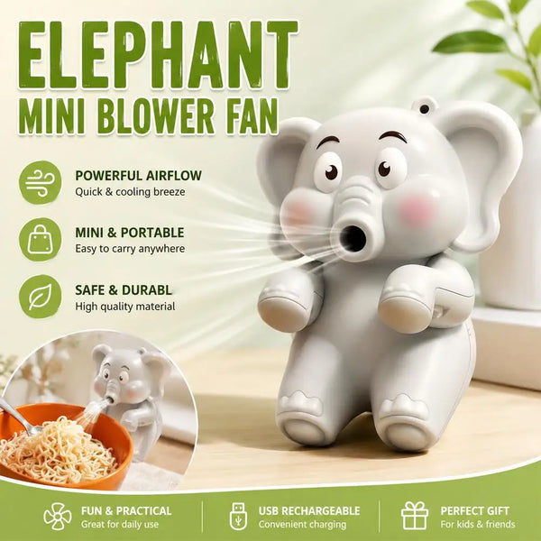 Mini Clip-On Cup Fan with Portable Cooling & Cute Cartoon Design