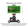 4-Wheel Camera Slider Dolly with 360° Panorama & Ball Head Mount