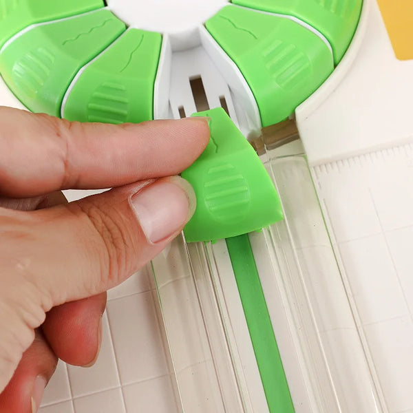 12-in-1 Manual Paper Cutter with Sliding Blade & Lace Guide