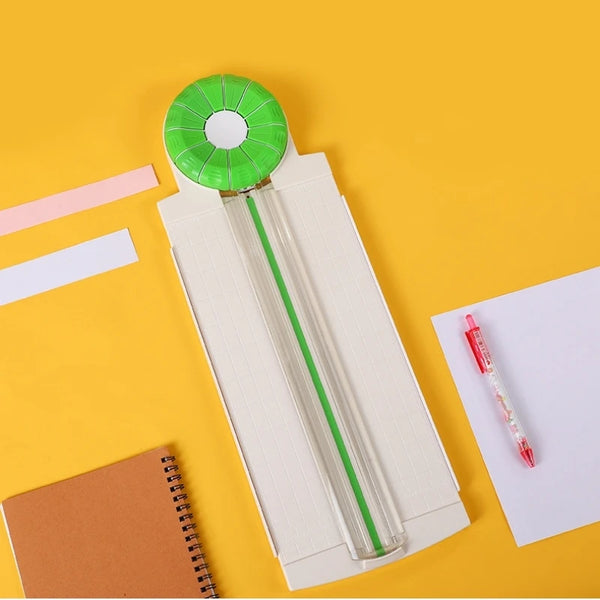 12-in-1 Manual Paper Cutter with Sliding Blade & Lace Guide