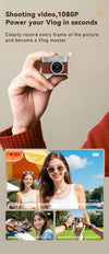 Retro Mini Digital Camera – 1080P Full-HD Video Recorder with LED Fill Light and 0.96" IPS Screen