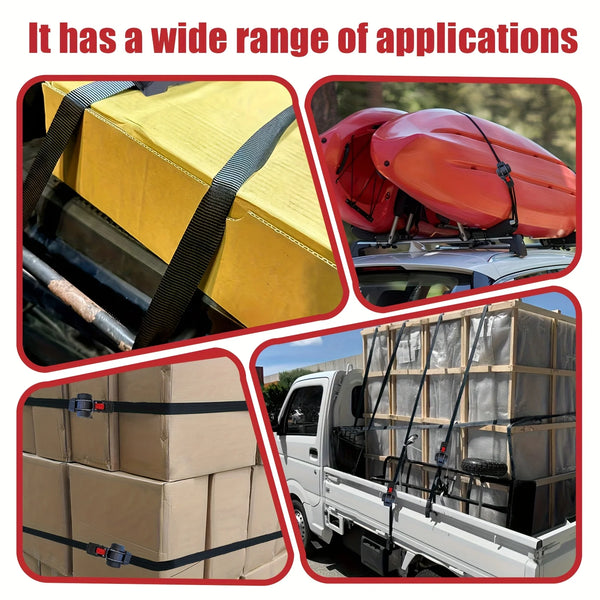 Automatic Retractable Ratchet Tie-Down Strap – Self-Tensioning Cargo & Luggage Securing Belt