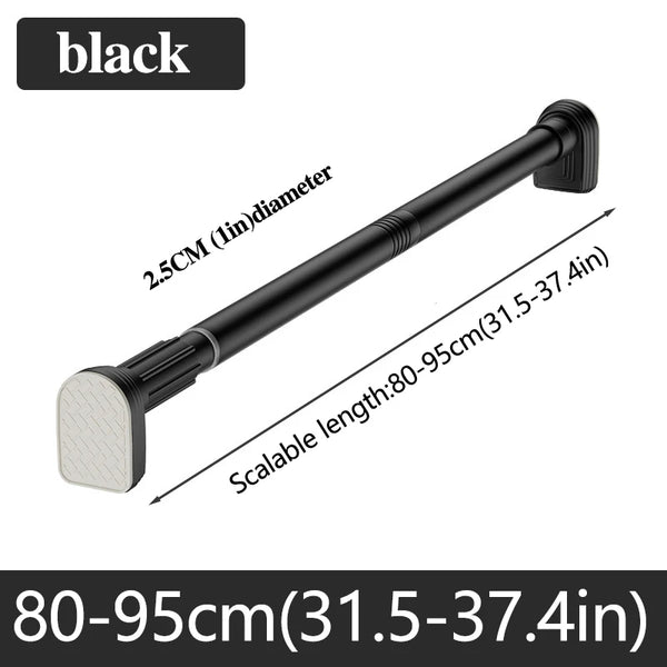 Adjustable Stainless Steel Shower Curtain Rod – No-Drill Telescopic Pole