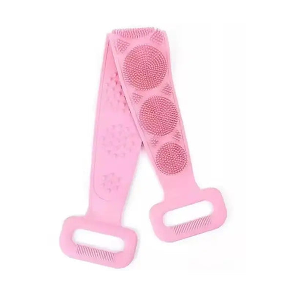 Silicone Back Scrubber & Bath Brush with Extended Handle for Deep Clean