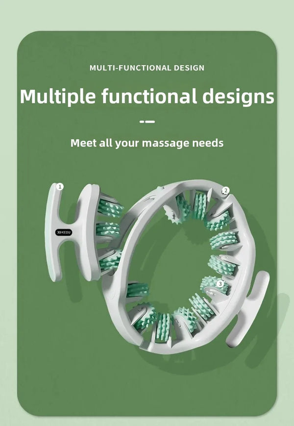 Ring Leg Massager Massage Roller with Detachable Handles for Full Body Relaxation
