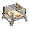 Mini Foldable Camping Fire Pit – Stainless Steel Portable Tabletop Fire Viewing Stove