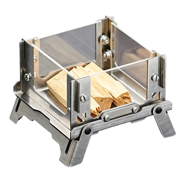 Mini Foldable Camping Fire Pit – Stainless Steel Portable Tabletop Fire Viewing Stove