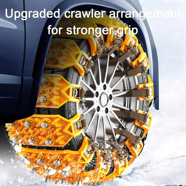 Heavy-Duty Rubber Anti-Skid Car Tire Chain — Universal TPU Snow & Mud Traction Aid (Single Piece)