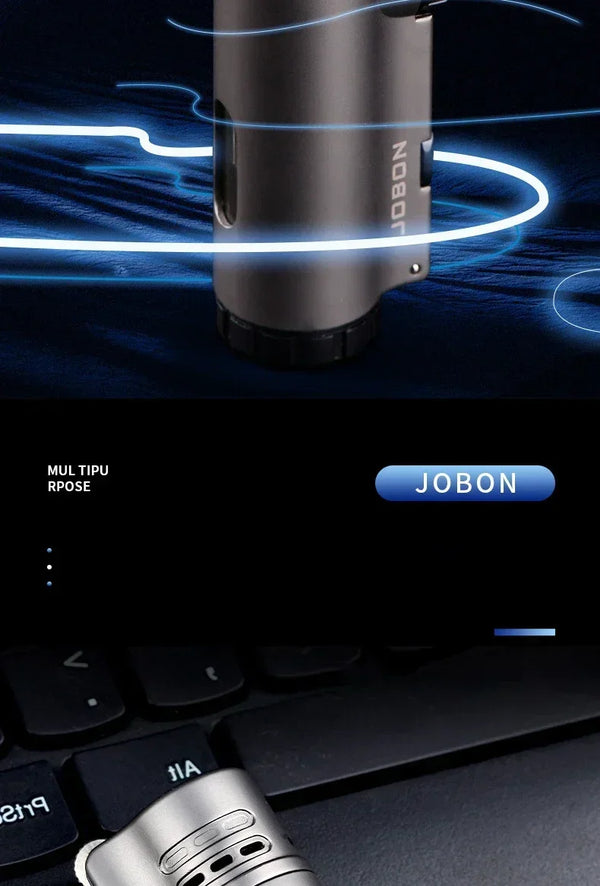 JOBON 4-Torch Jet Windproof Inflatable Lighter – Metal Flint Grinding Wheel Gas Lighter