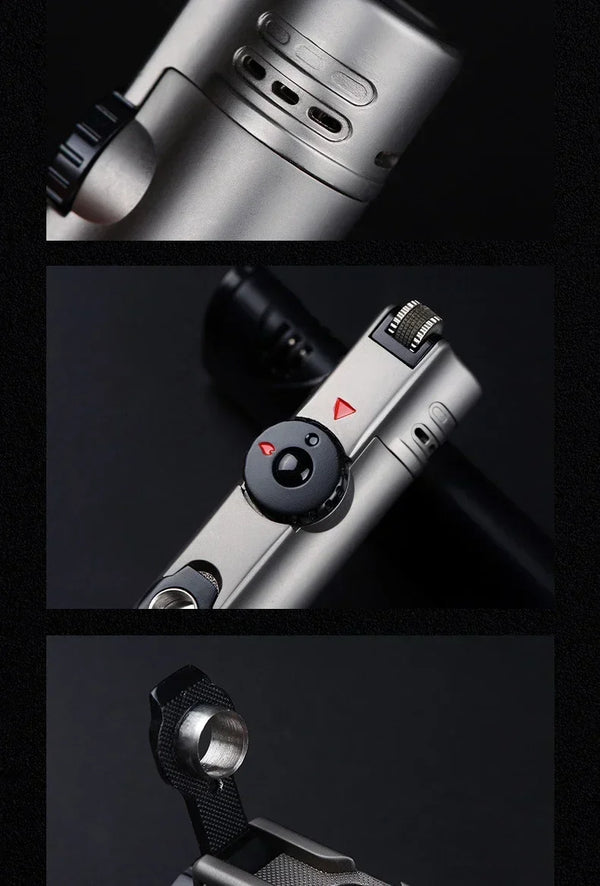 JOBON 4-Torch Jet Windproof Inflatable Lighter – Metal Flint Grinding Wheel Gas Lighter