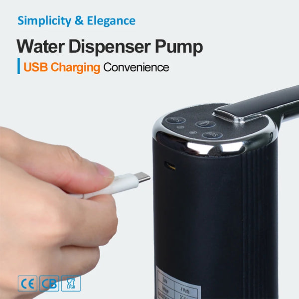 Portable USB Water Dispenser Pump – Foldable & Automatic for Travel